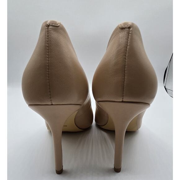 COACH ALYCE PUMPS Leather Pointed Toe Stiletto Heel Khaki Beechwood 7B NIB - Picture 4 of 7